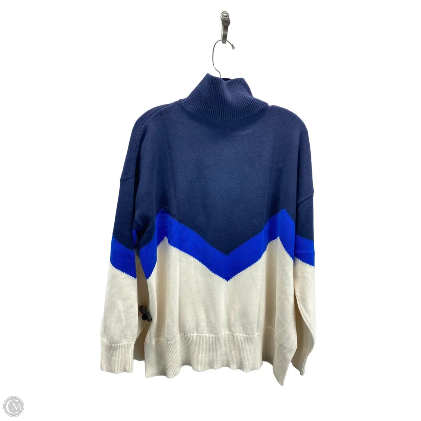 Sweater By Lou And Grey In Blue & White, Size: Xl