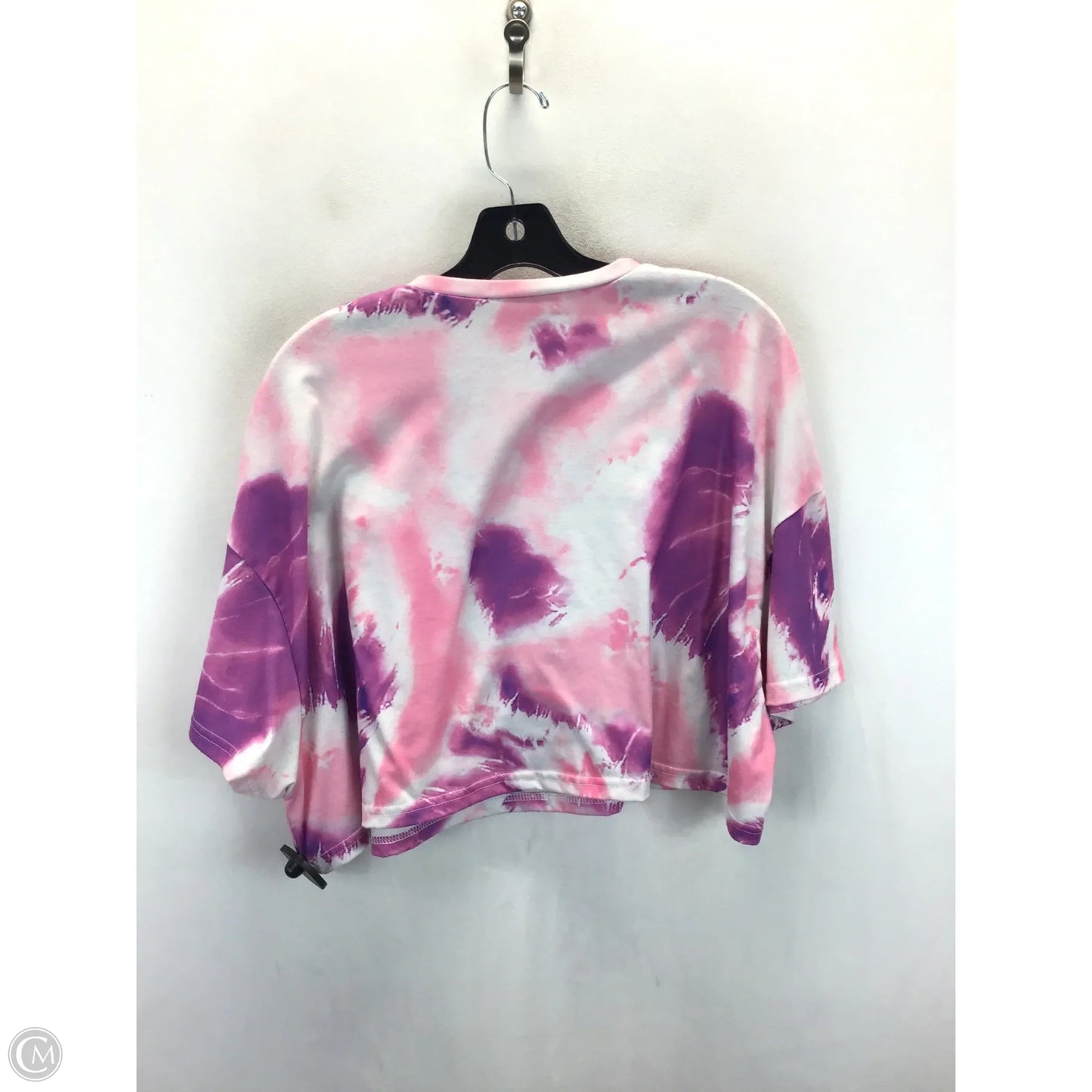 Top Short Sleeve By Shein In Pink & Purple, Size: L