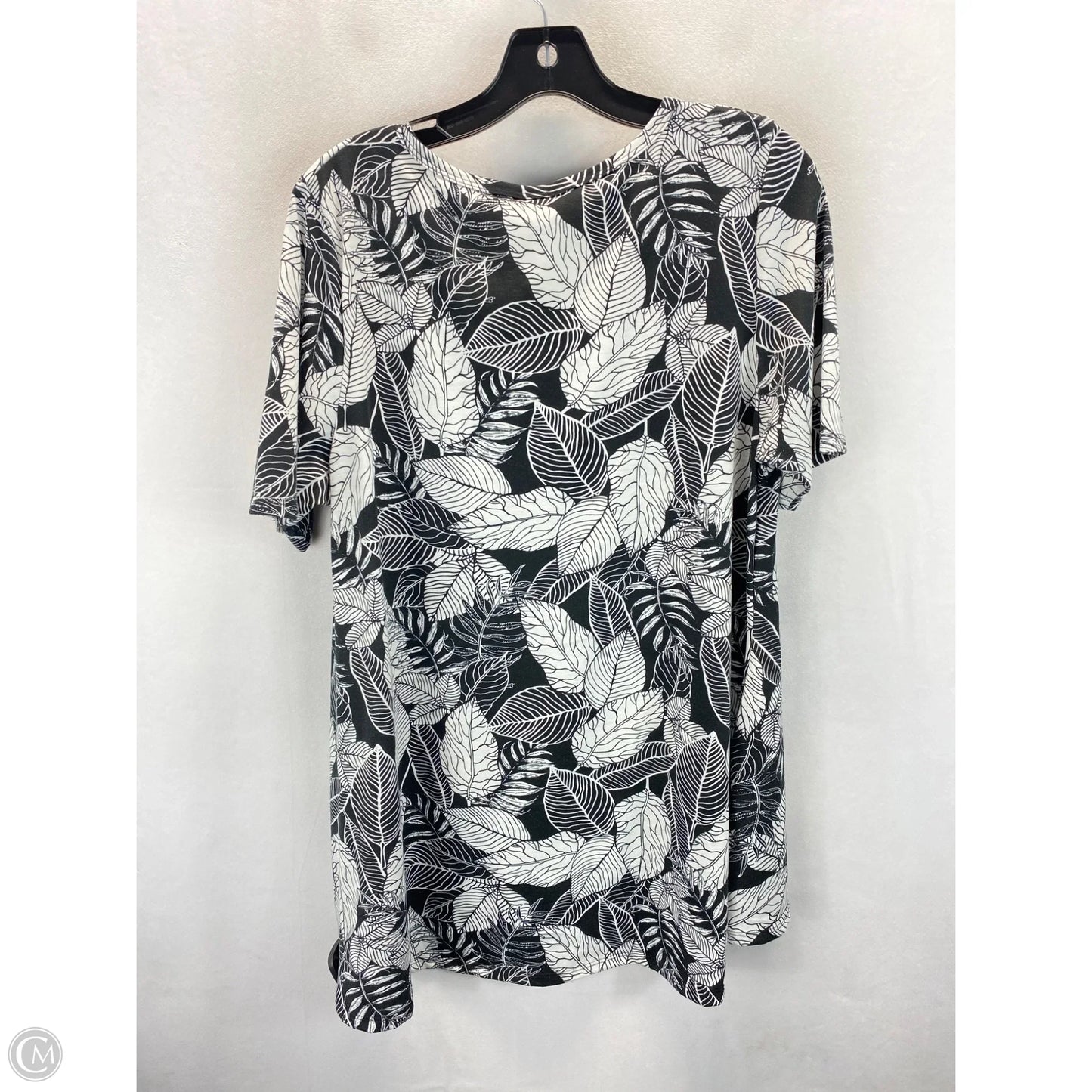 Top Short Sleeve By Lularoe In Black & White, Size: L