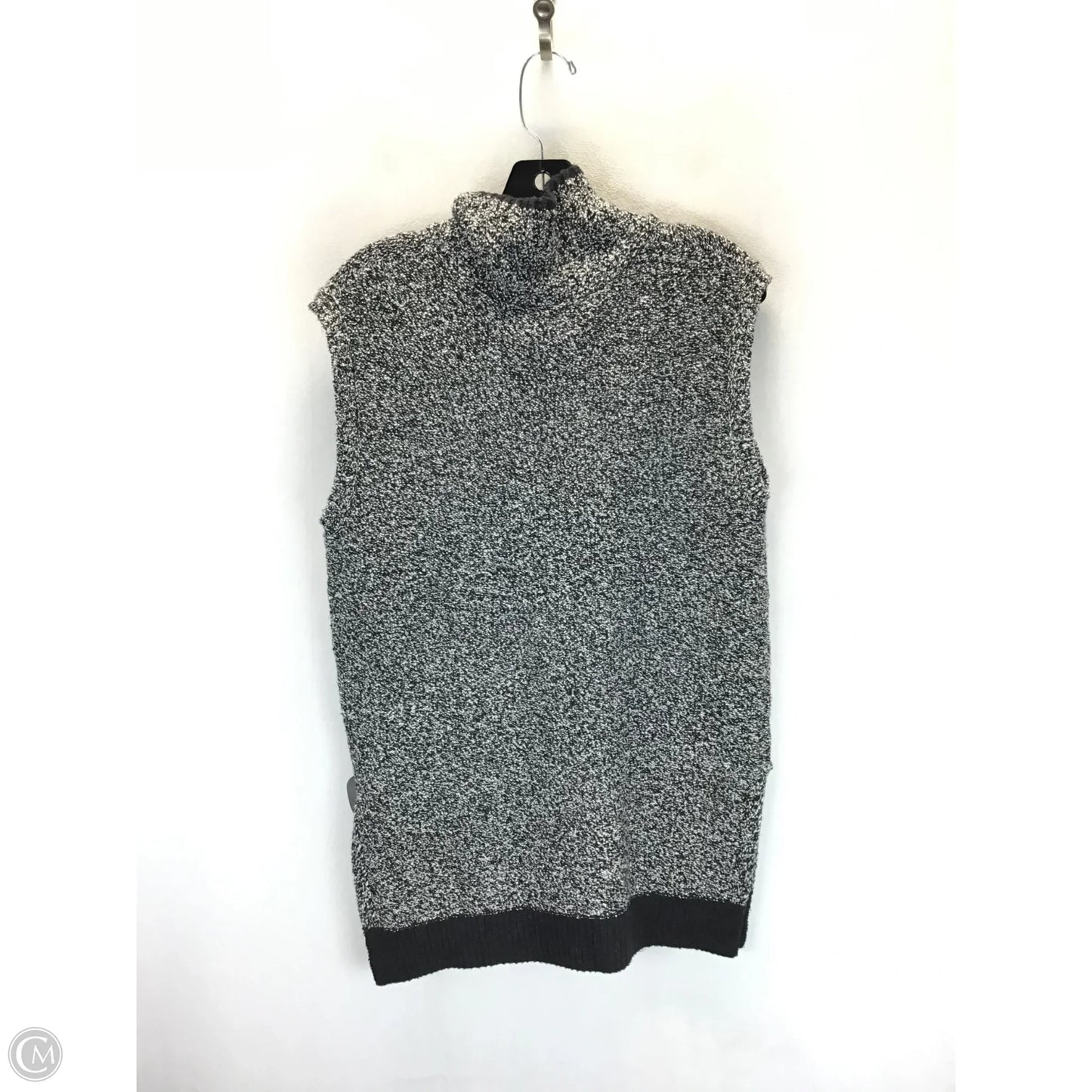 Vest Sweater By Loft In Black & Grey, Size: S