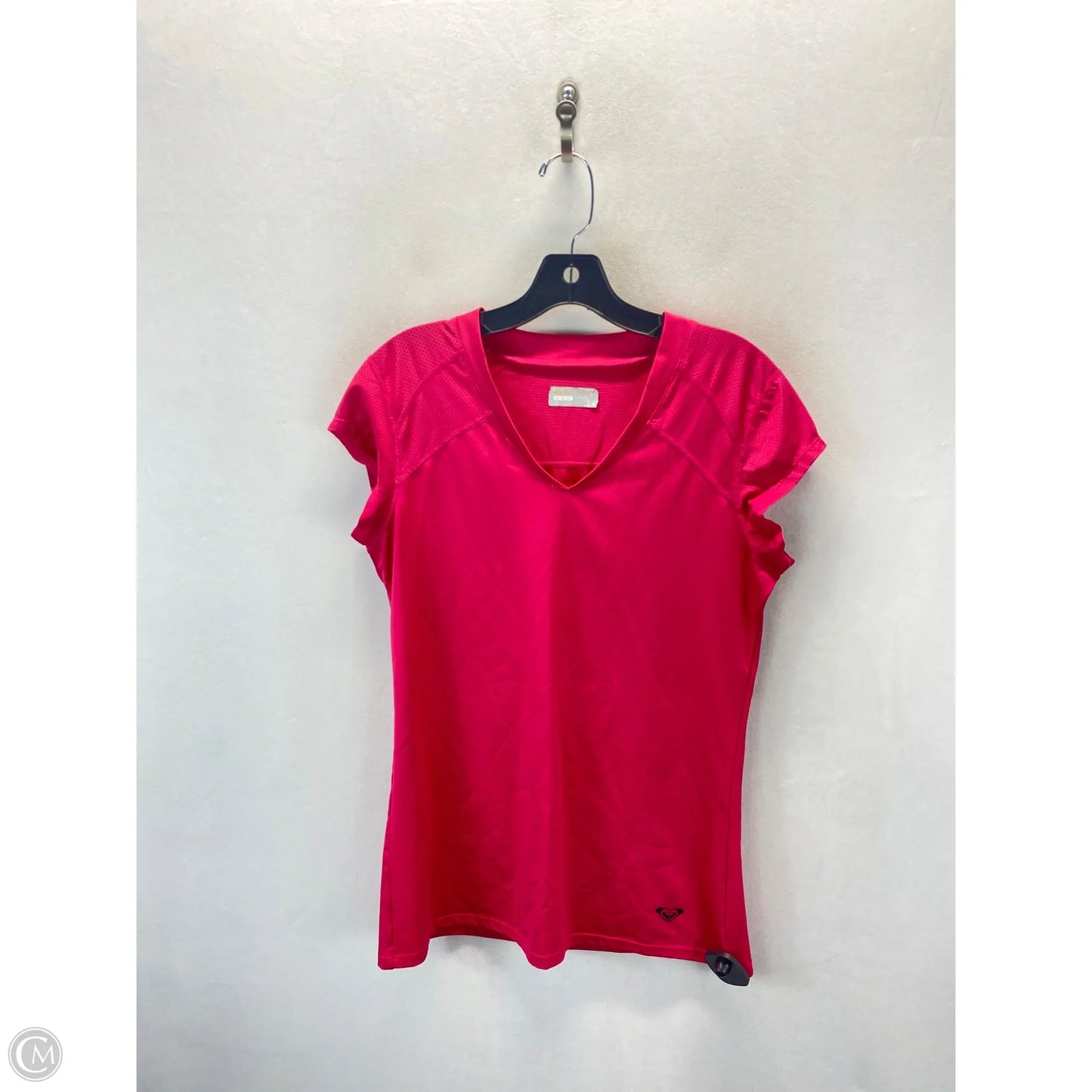 Athletic Top Short Sleeve By Roxy In Pink, Size: L