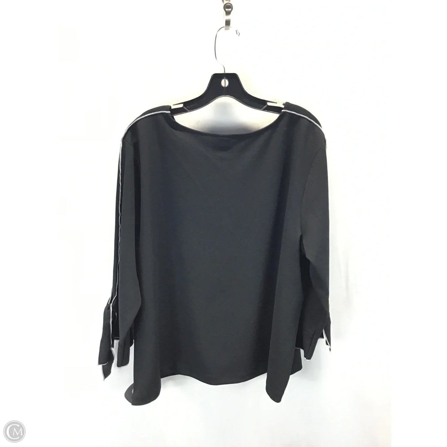 Blouse Long Sleeve By Chicos In Black & White, Size: 2x