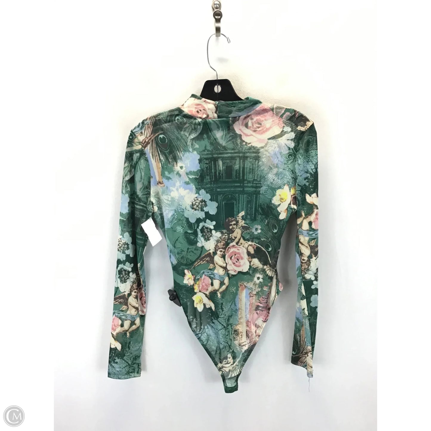 Bodysuit By Clothes Mentor In Floral Print, Size: M
