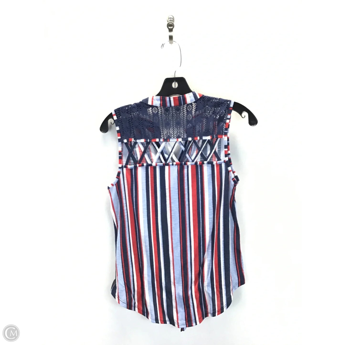 Top Sleeveless By No Boundaries In Blue & Red & White, Size: M