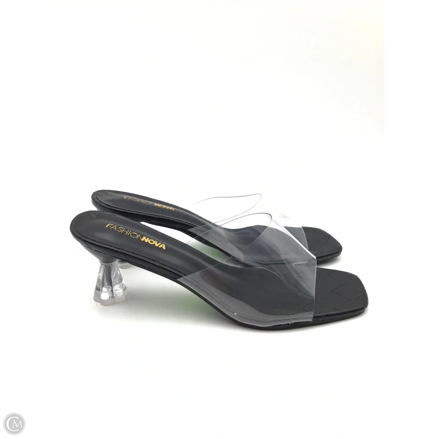 Sandals Heels Kitten By Fashion Nova In Black, Size: 8.5