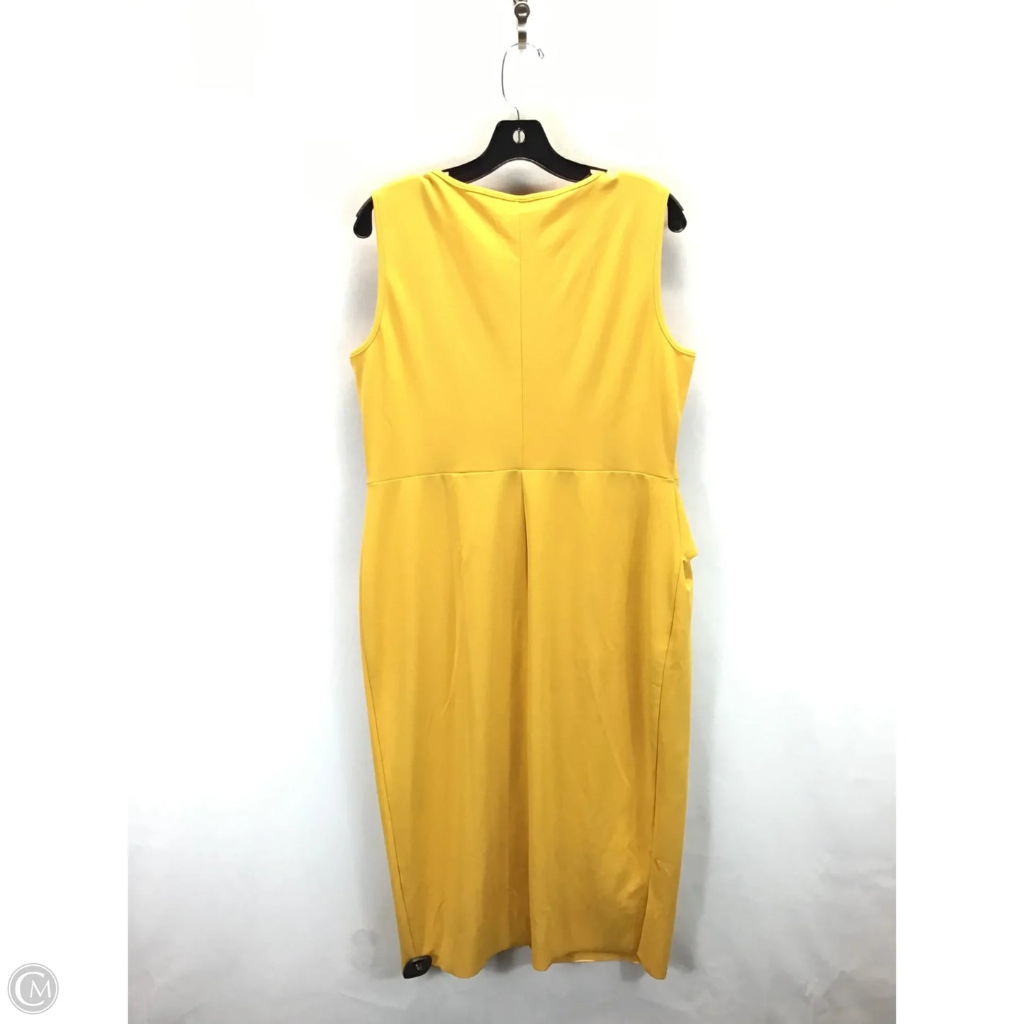 Dress Casual Midi By Asos In Yellow, Size: Xl