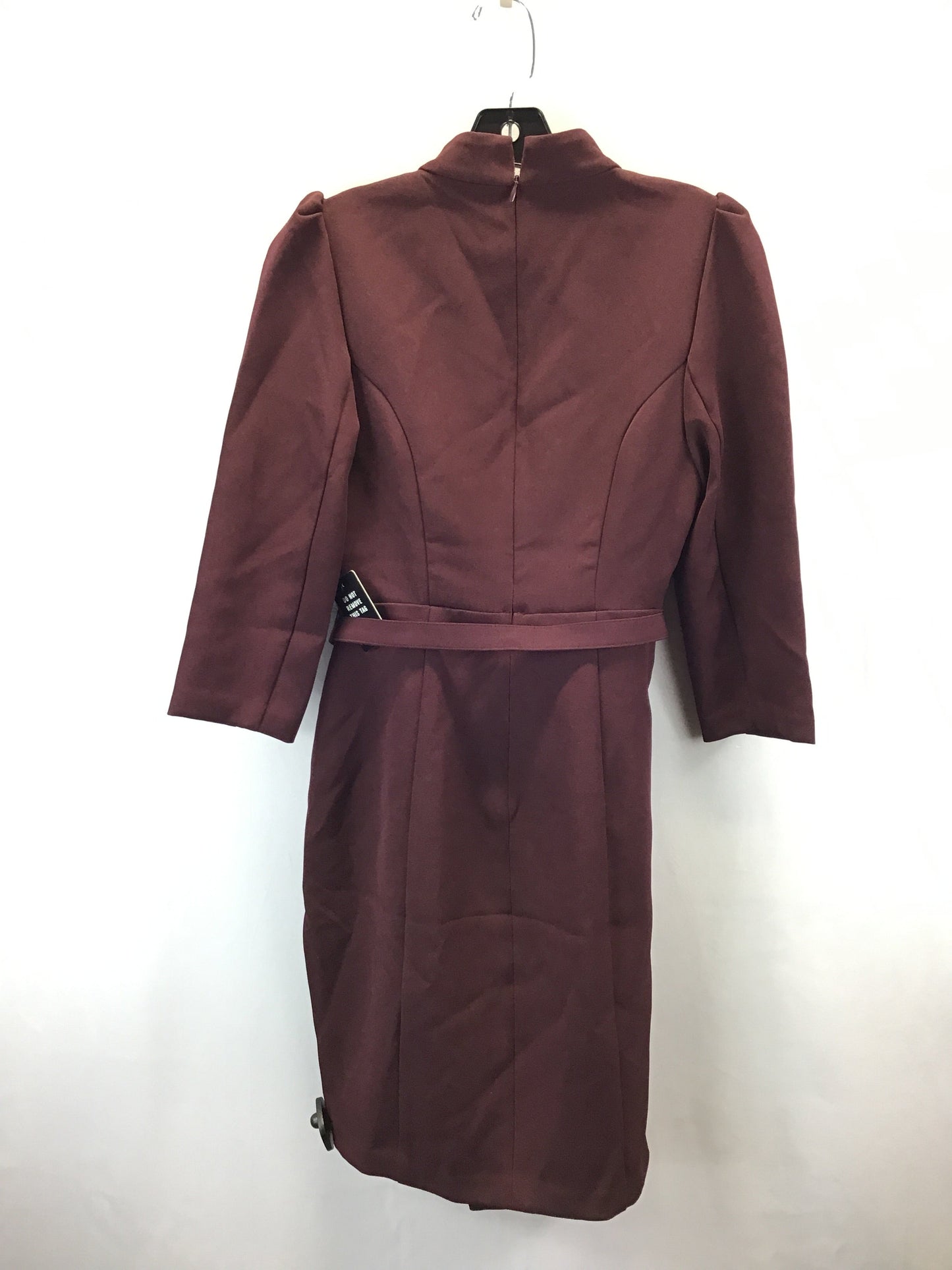 Dress Work By Express In Burgundy, Size: Petite Small