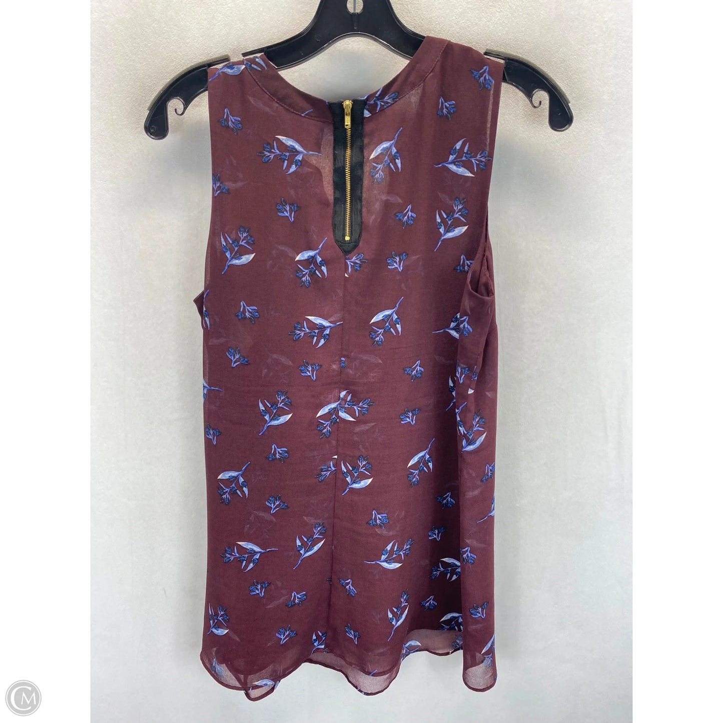 Top Sleeveless By Cabi In Maroon, Size: S