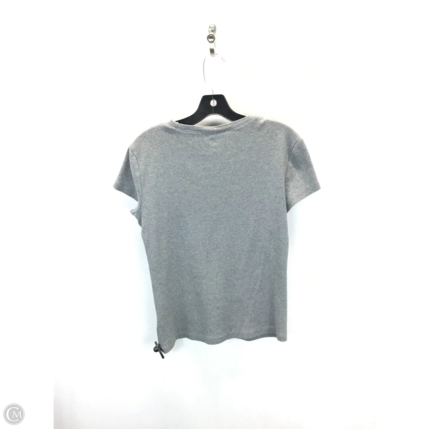 Top Short Sleeve By Tommy Hilfiger In Grey, Size: L