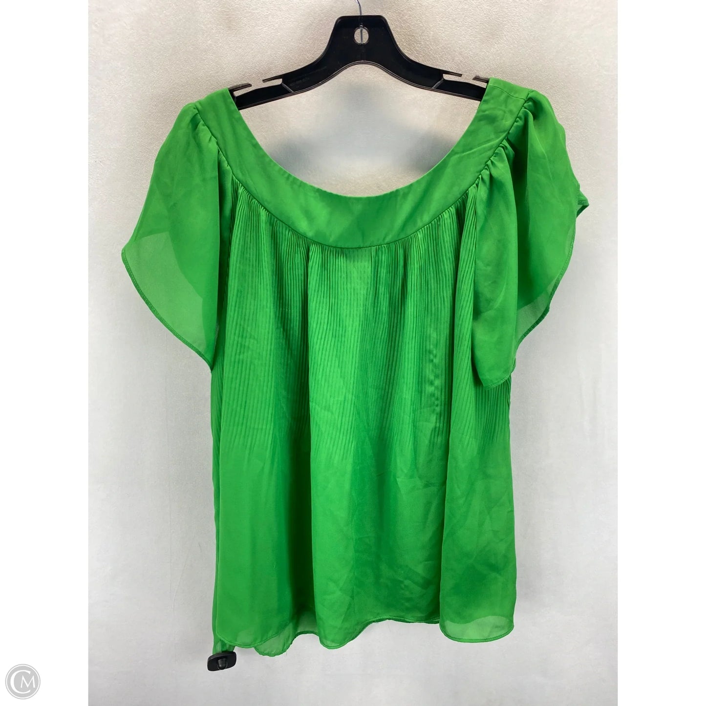 Top Short Sleeve By Ashley Stewart In Green, Size: 22