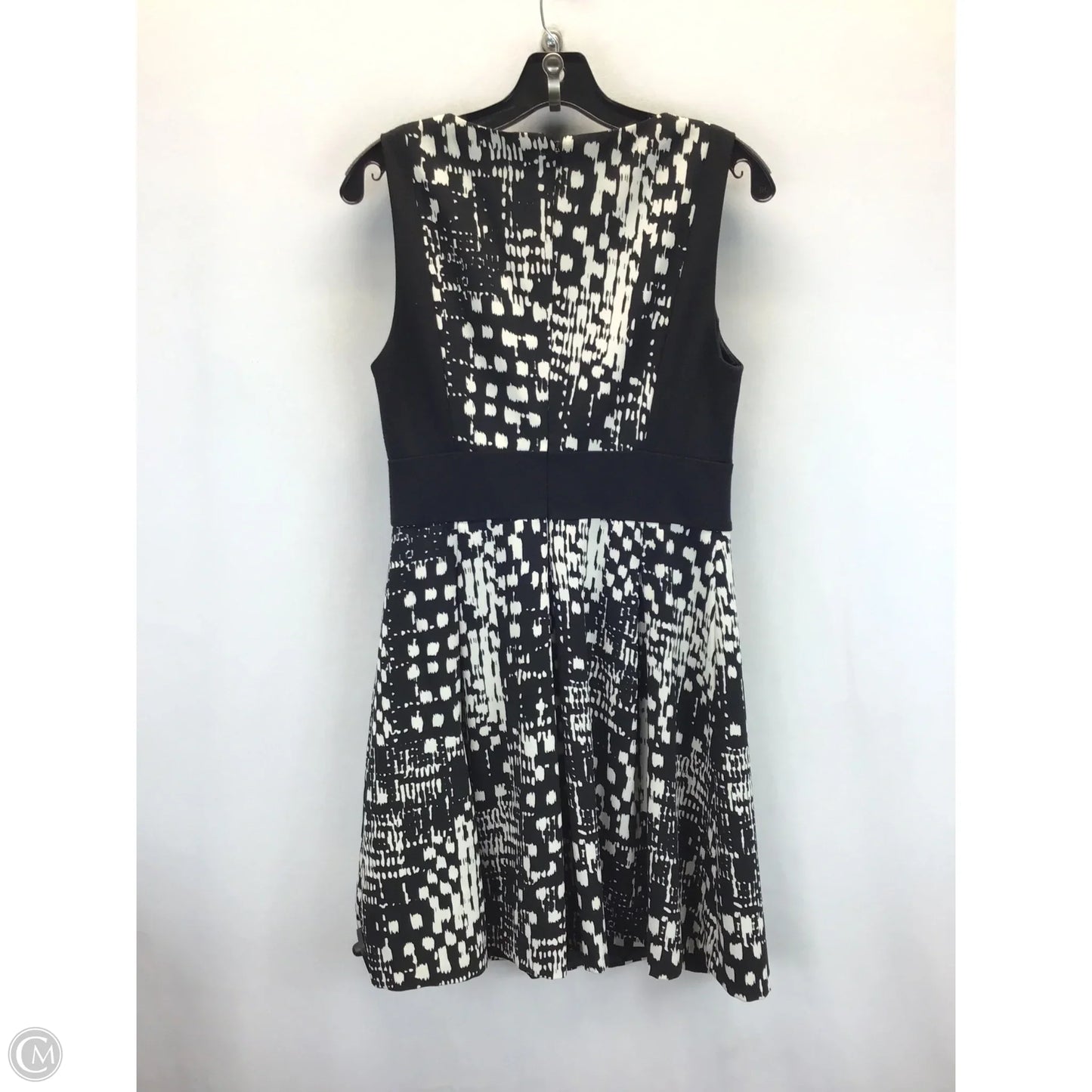 Dress Casual Midi By Ellen Tracy In Black & Cream, Size: 10p