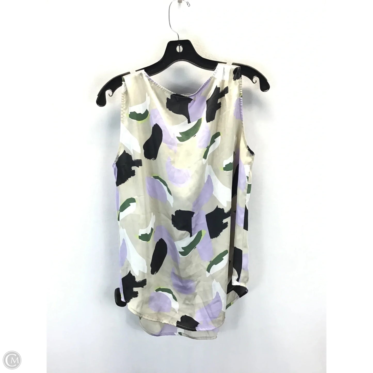 Top Sleeveless By Nine West In Cream & Purple, Size: L