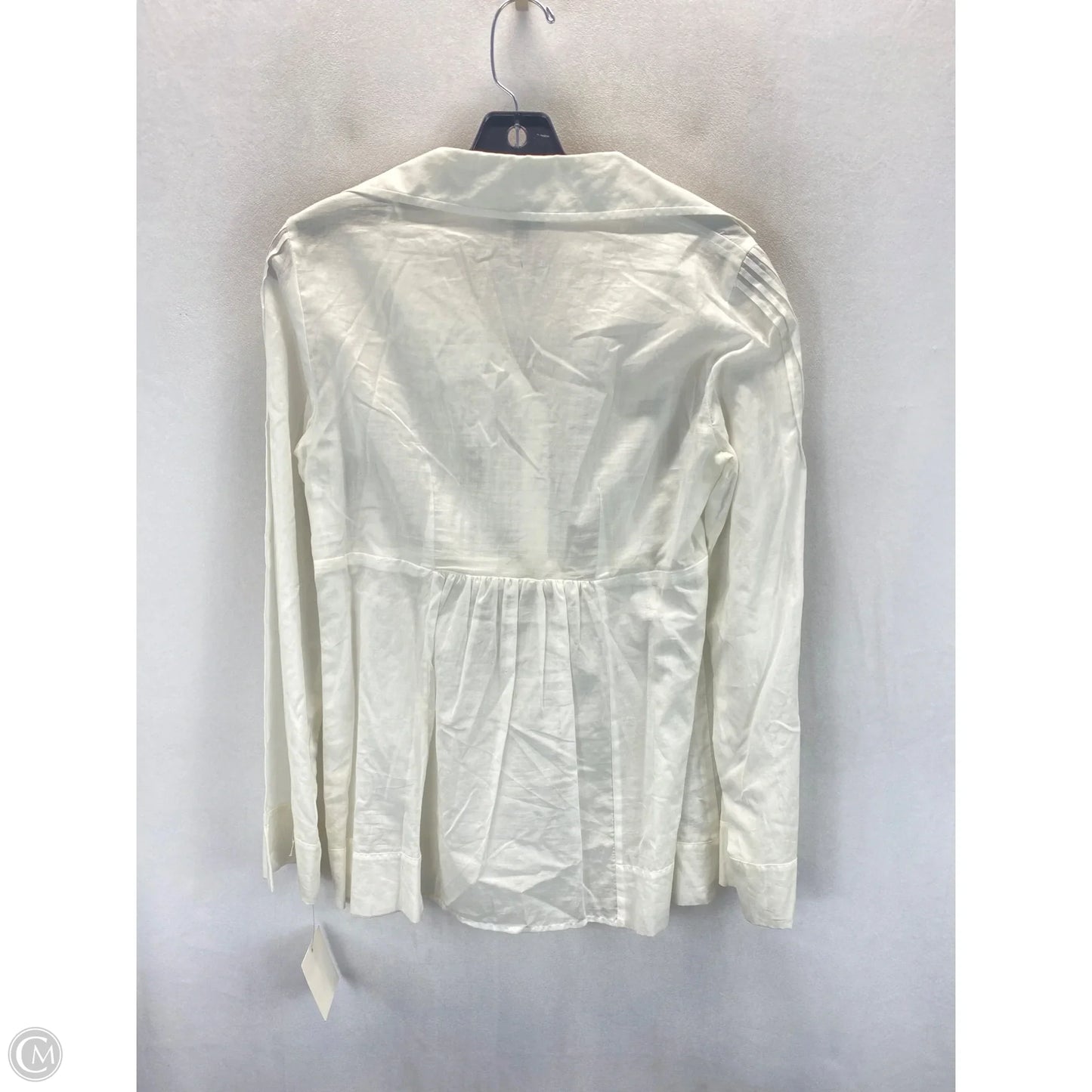 Tunic Long Sleeve By Nine West In White, Size: 4