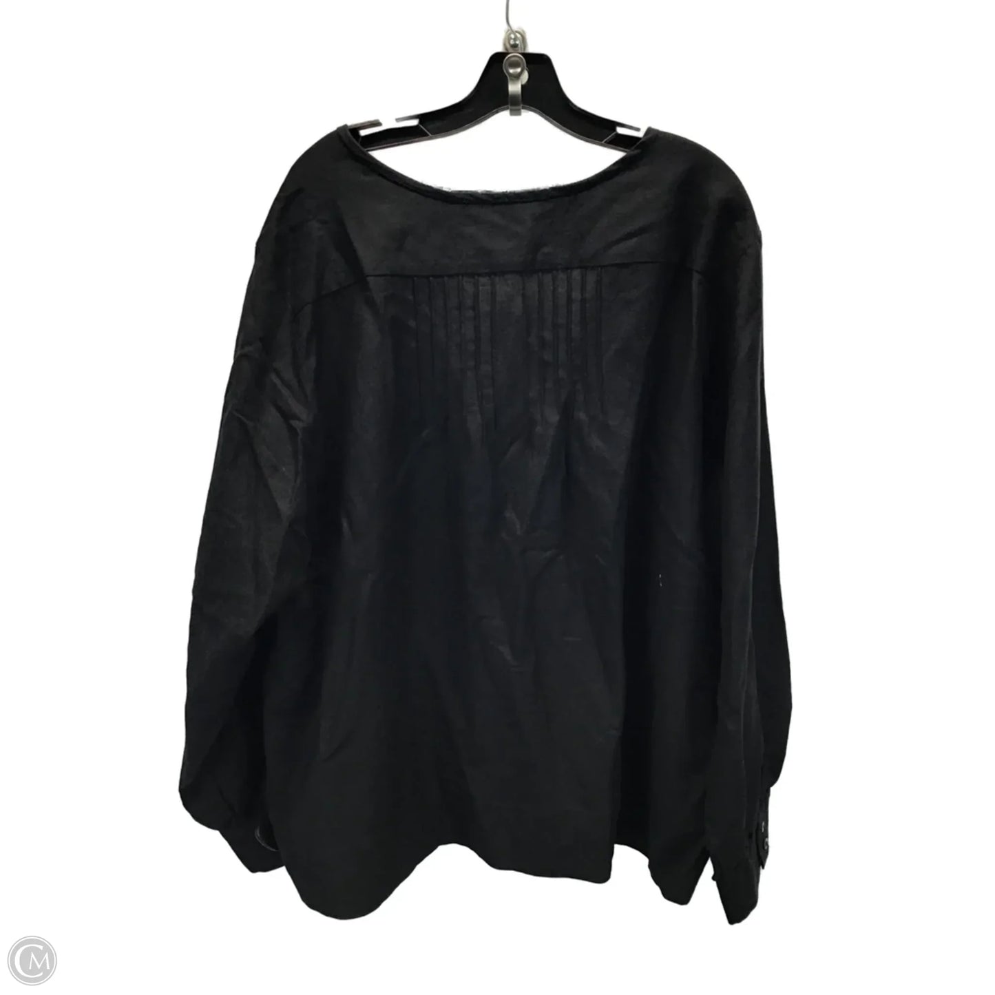 Top Long Sleeve By Ashley Stewart In Black, Size: 26