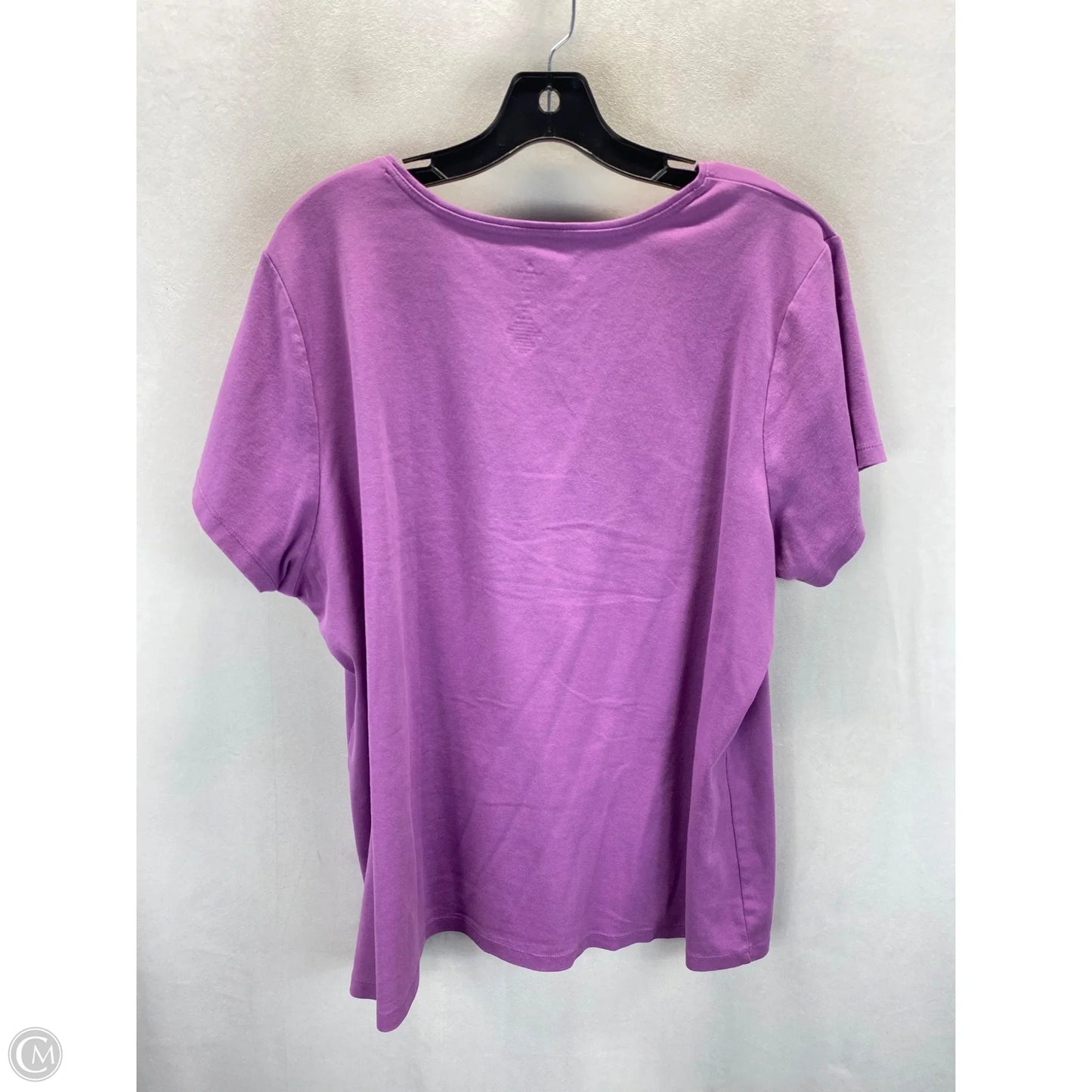 Top Short Sleeve Basic By St Johns Bay In Purple, Size: 3x