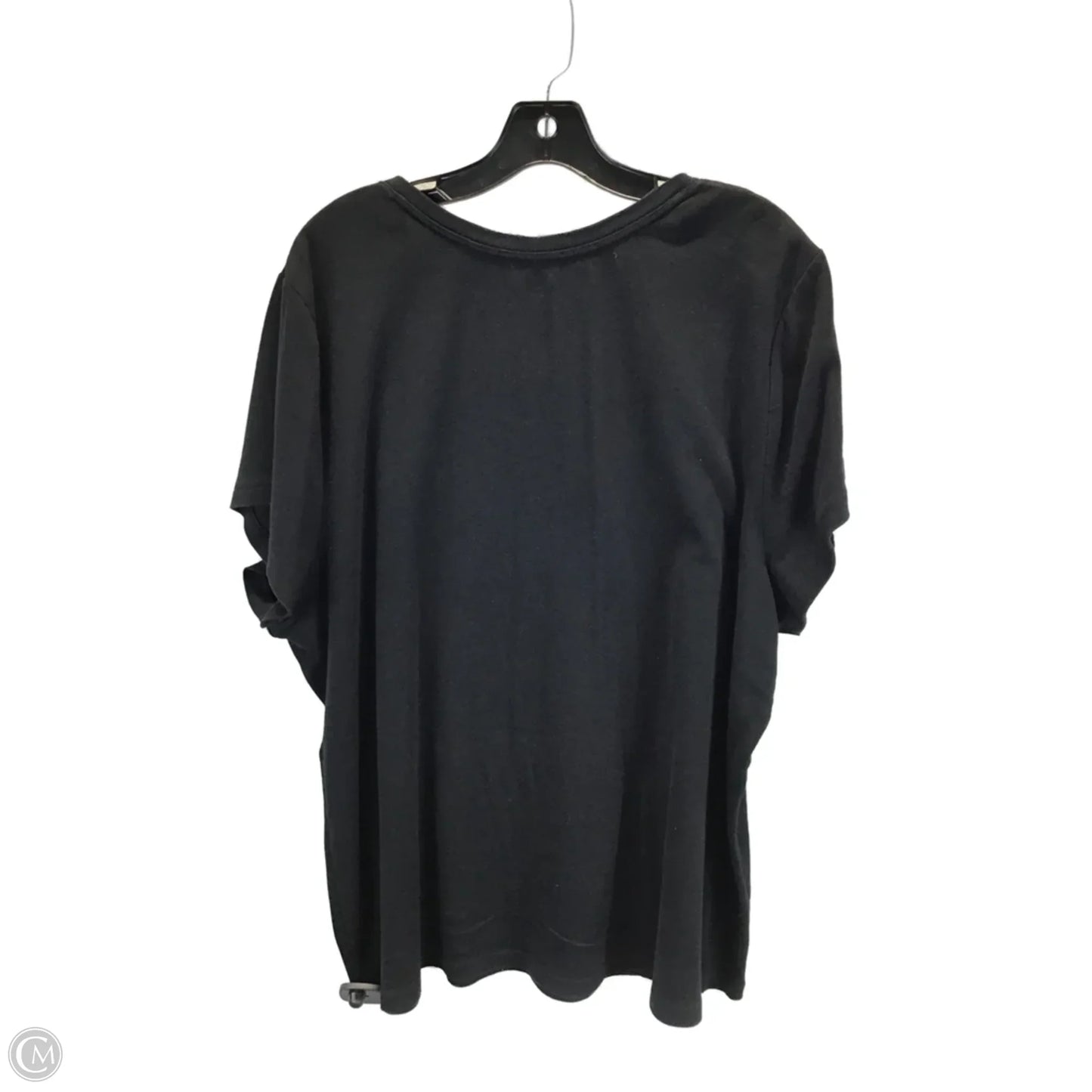 Top Short Sleeve Basic By Clothes Mentor In Black, Size: 3x