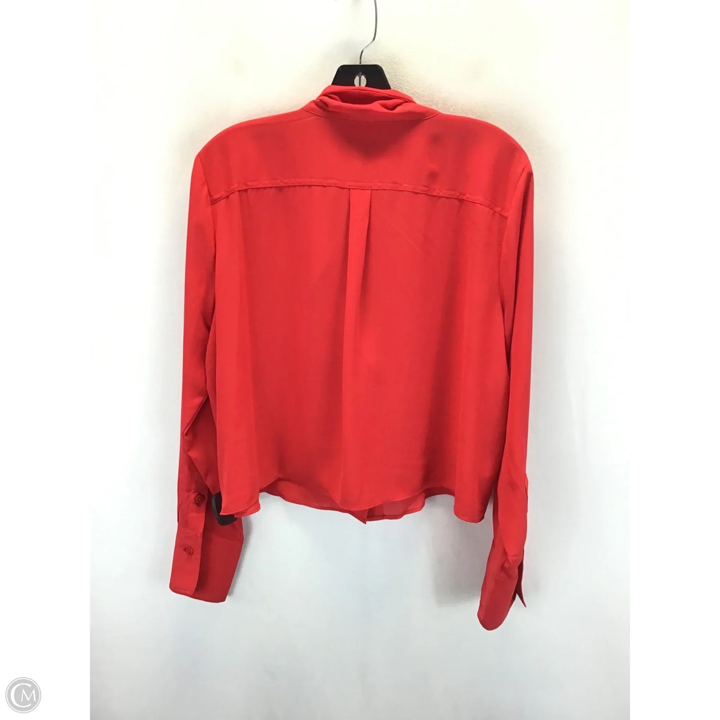 Blouse Long Sleeve By Ann Taylor In Red, Size: L