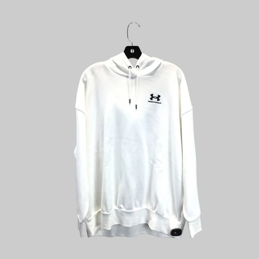 Sweatshirt Hoodie By Under Armour In White, Size: L
