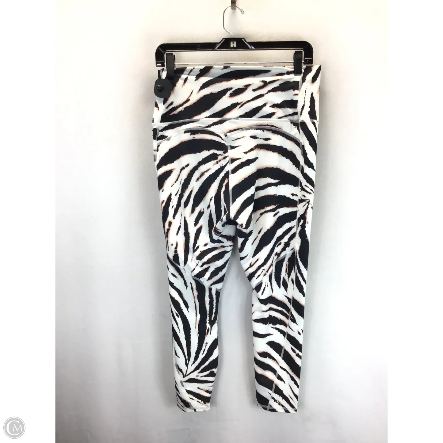 Athletic Leggings By Fabletics In Black & Cream, Size: Xl