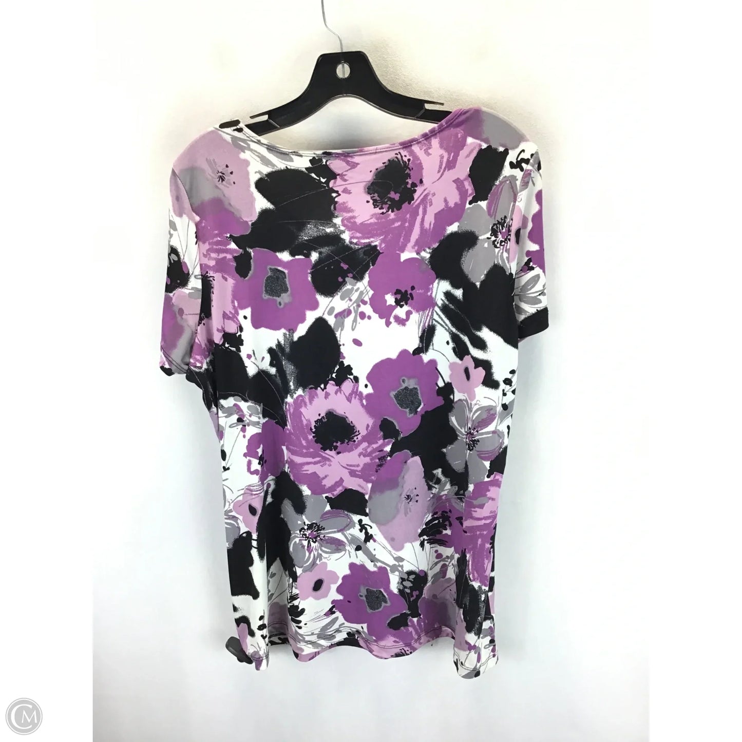 Top Short Sleeve By East 5th In Black & Purple, Size: Xl