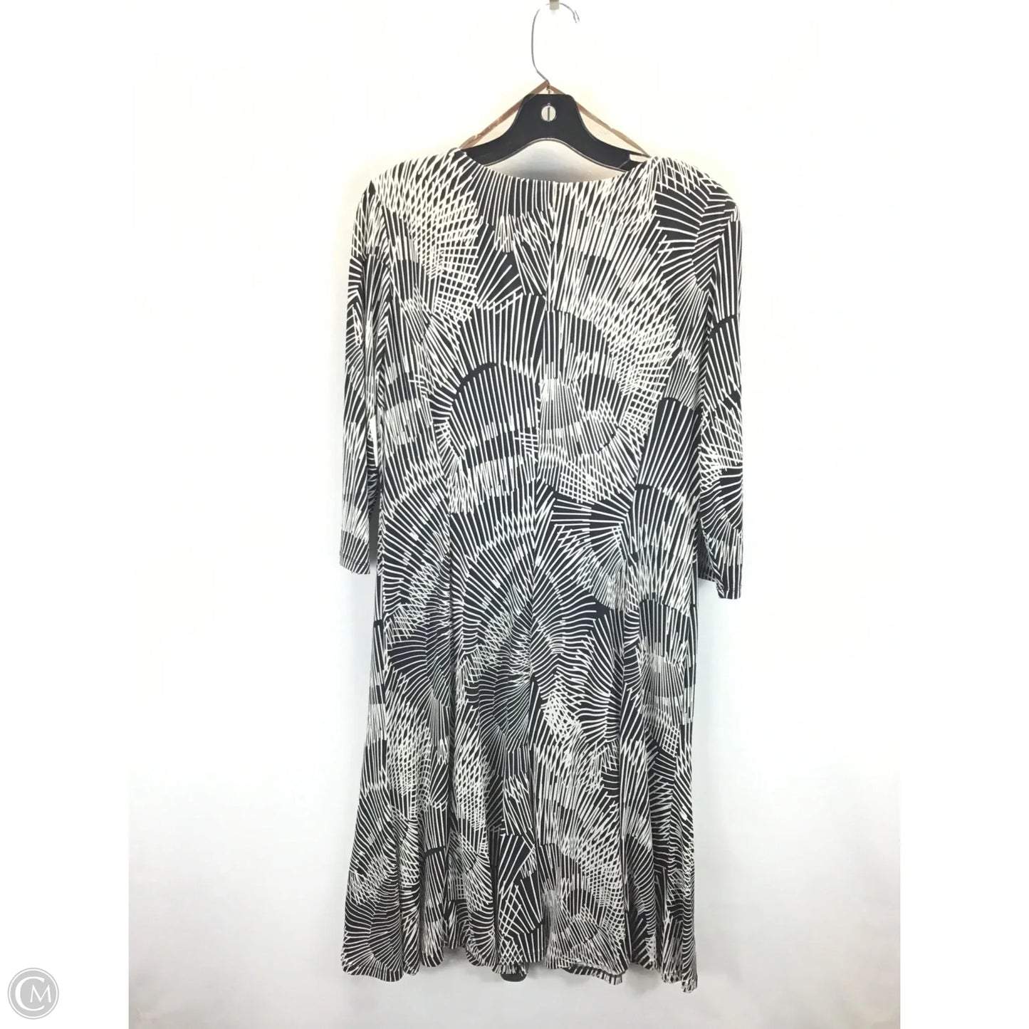 Dress Casual Midi By Anne Klein In Black & White, Size: 12