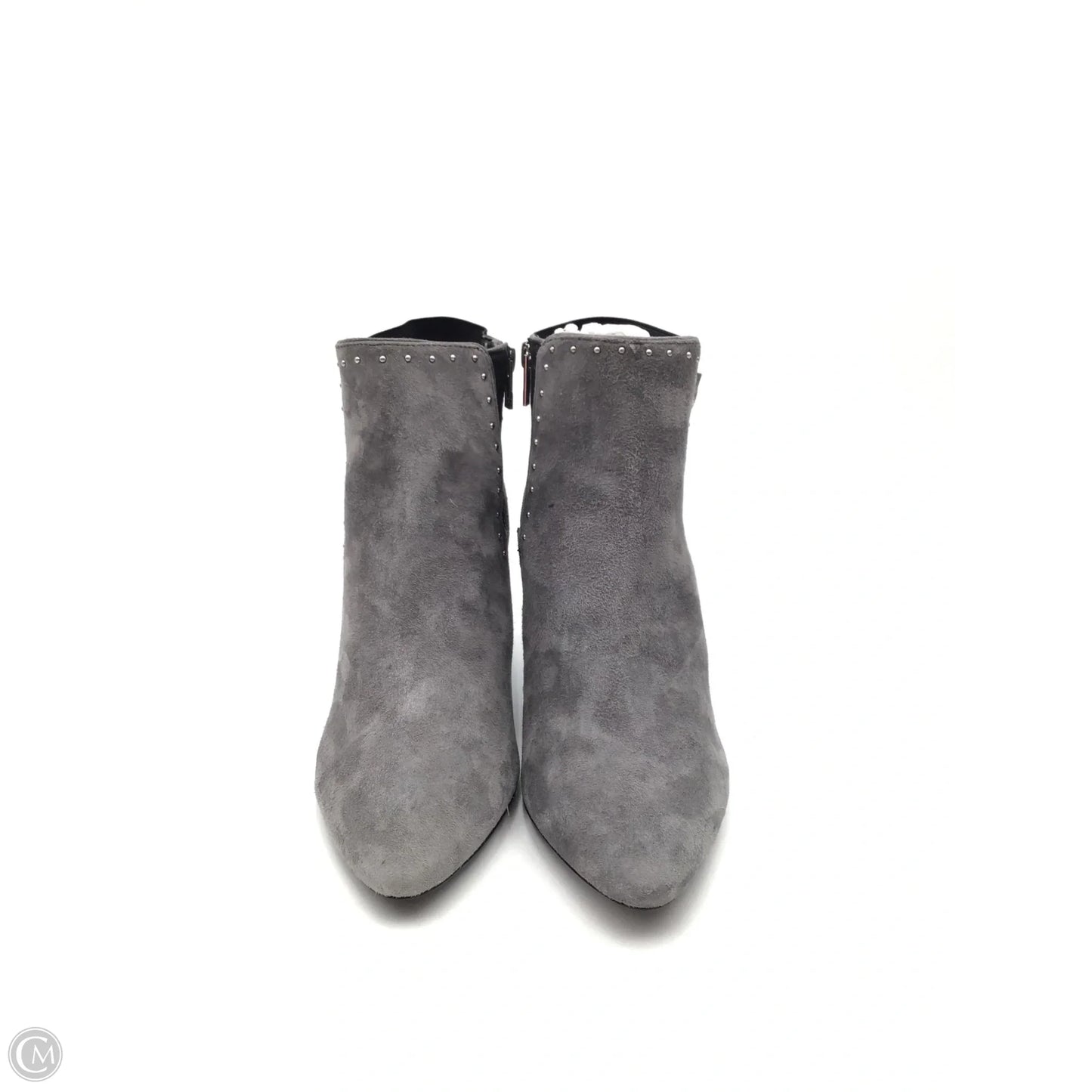 Boots Ankle Heels By Calvin Klein In Grey, Size: 10