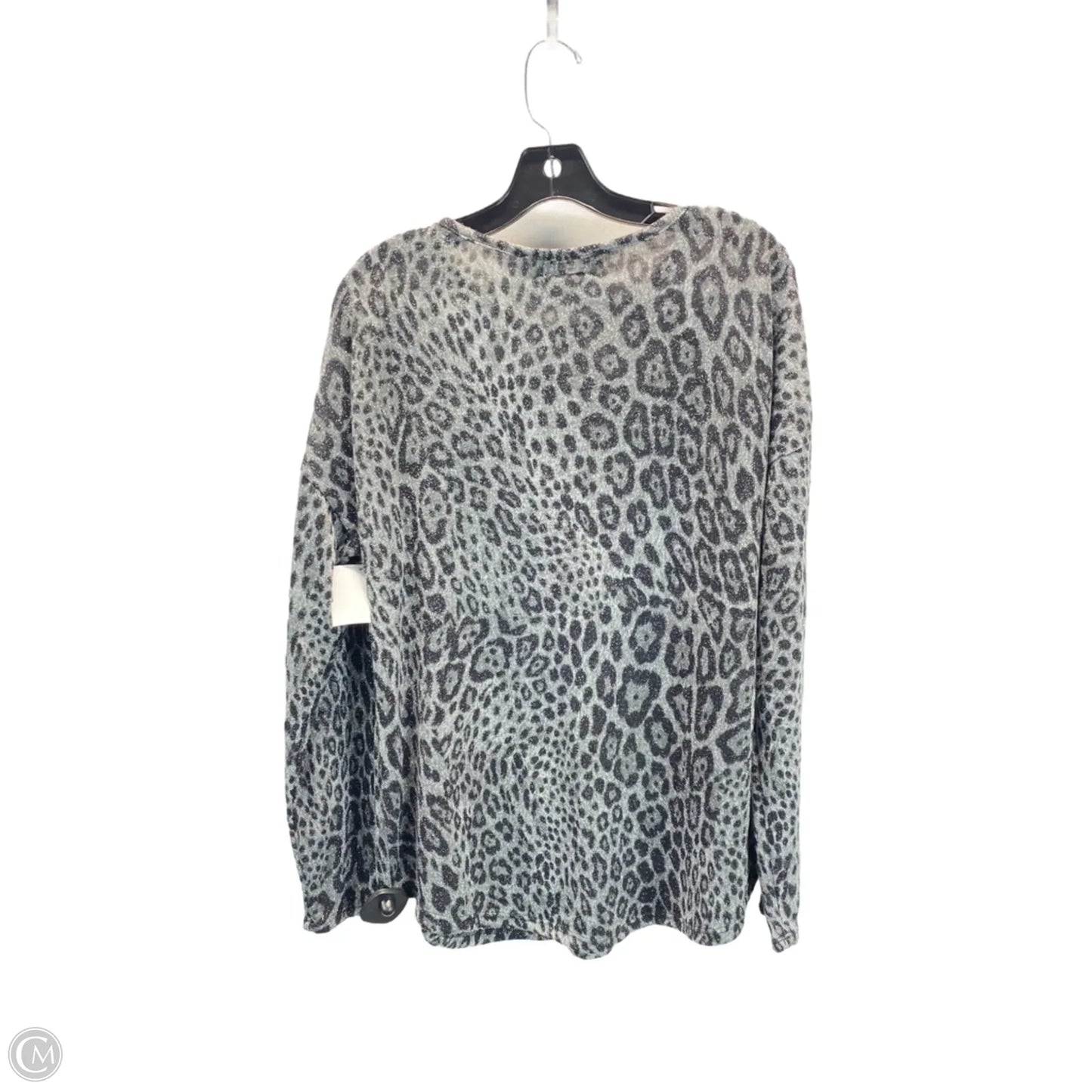 Top Long Sleeve By International Concepts In Grey, Size: L