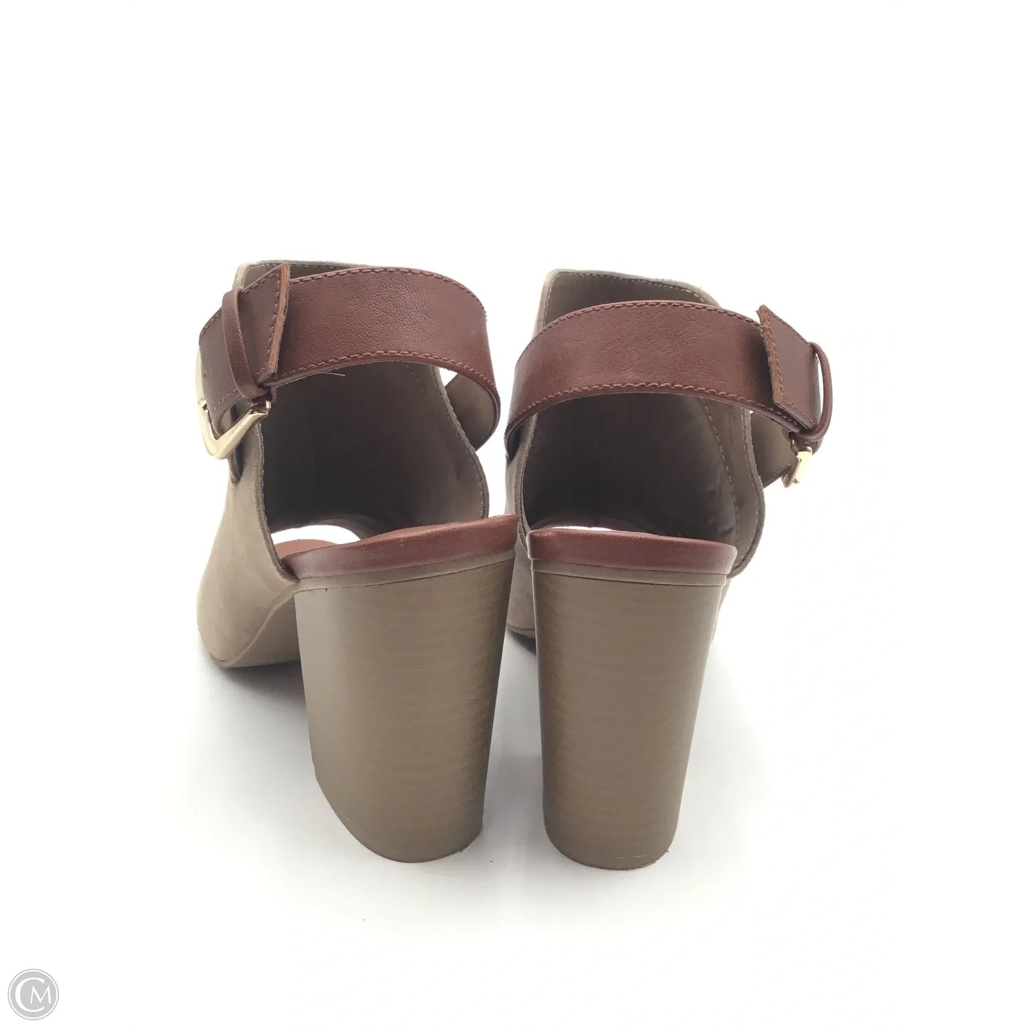 Shoes Heels Block By Candies In Brown, Size: 9.5
