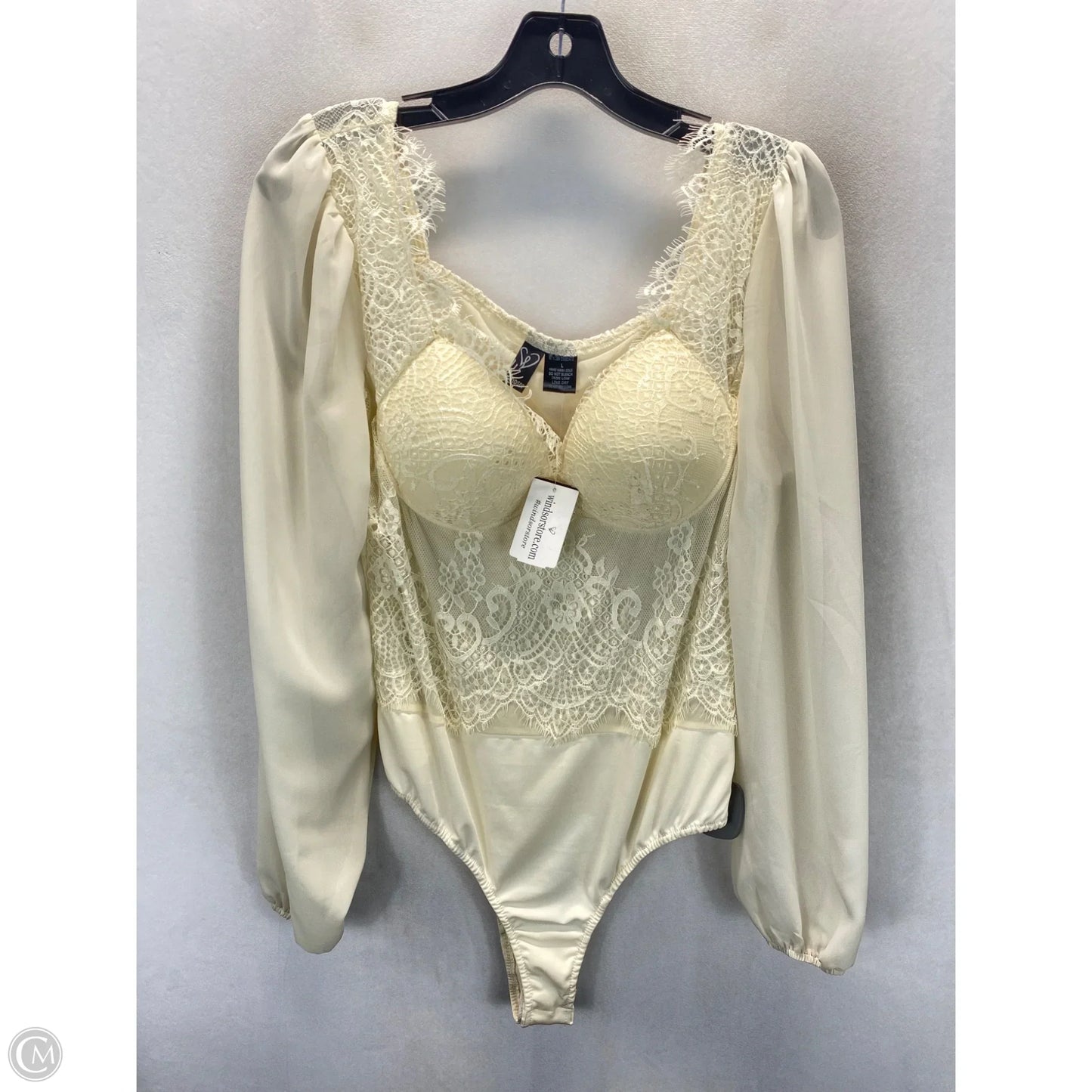 Bodysuit By Windsor In Cream, Size: L