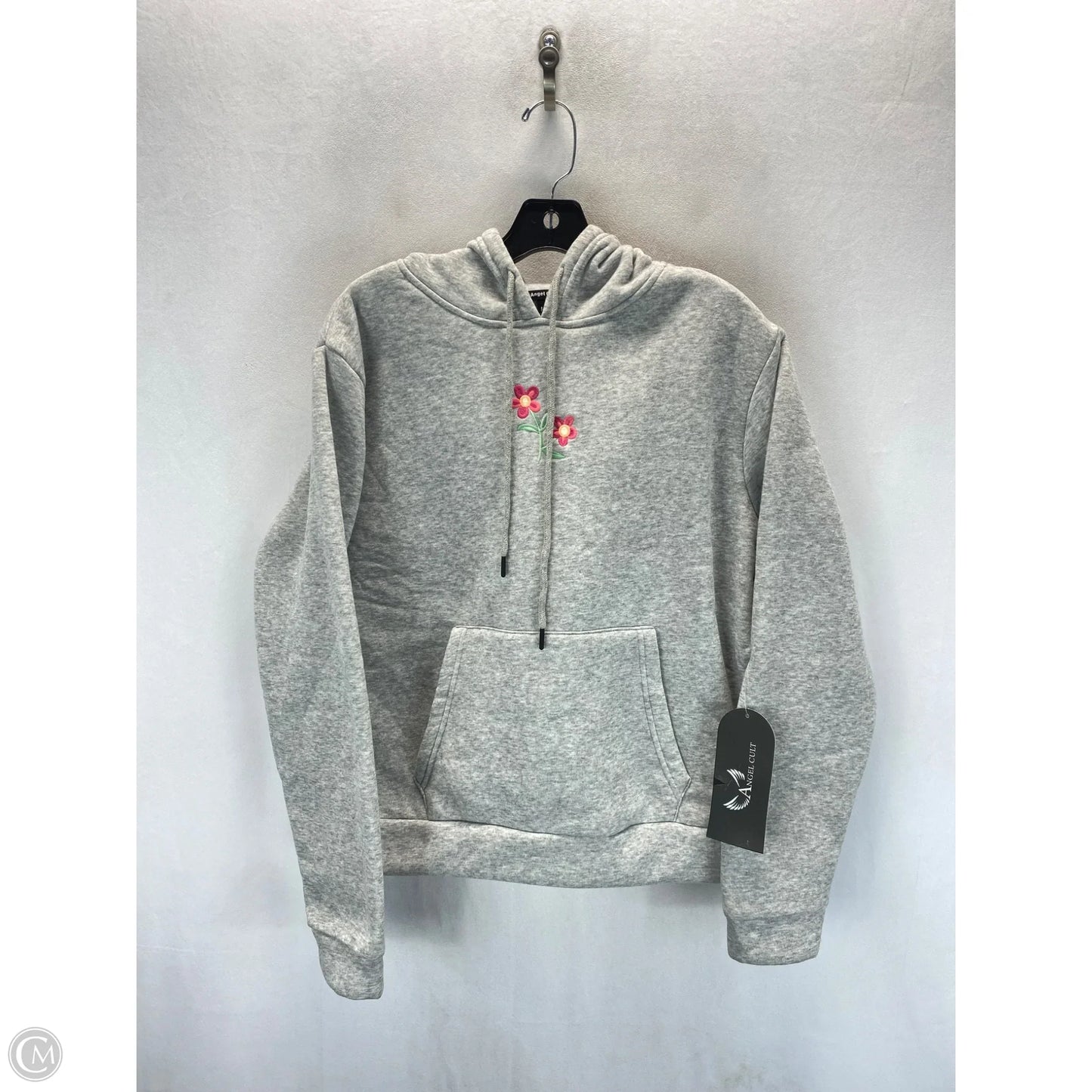 Sweatshirt Hoodie By Clothes Mentor In Grey, Size: M
