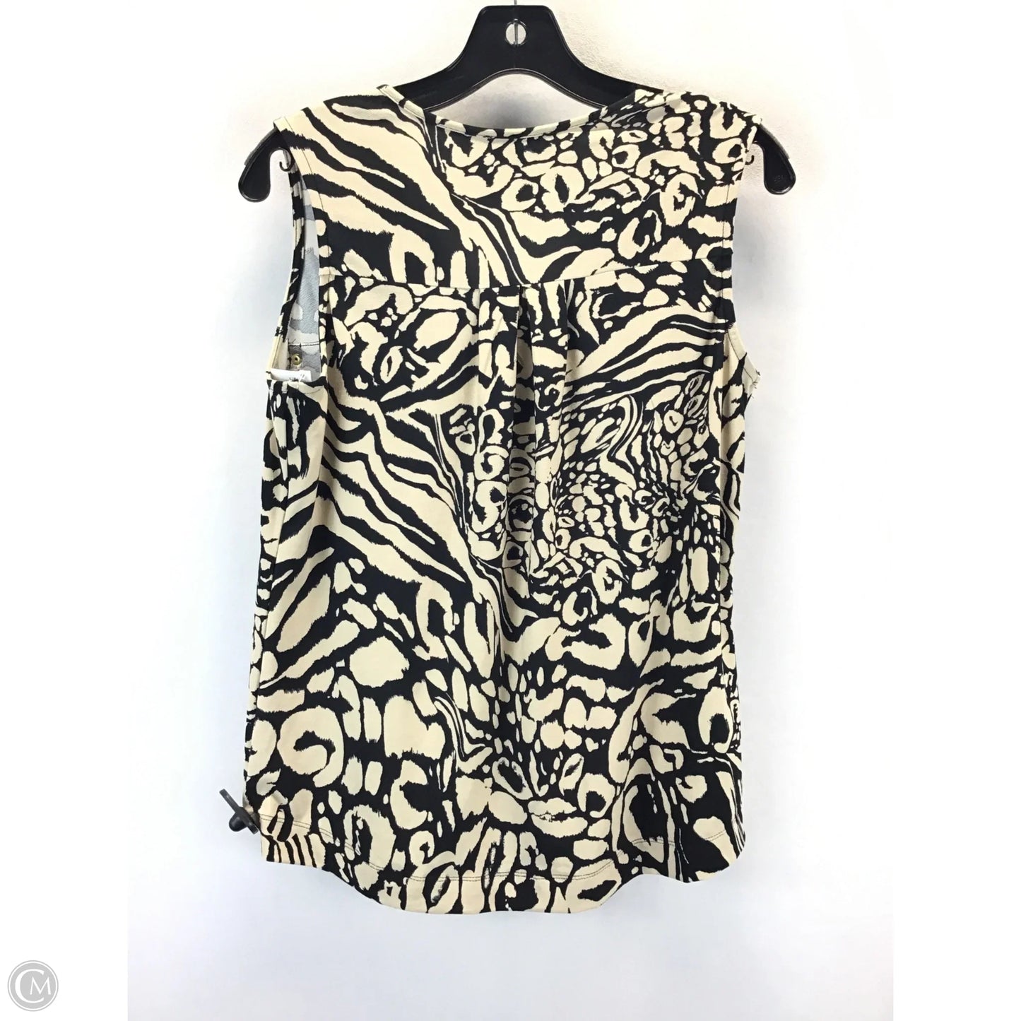 Top Short Sleeve By Express In Cream, Size: Xs