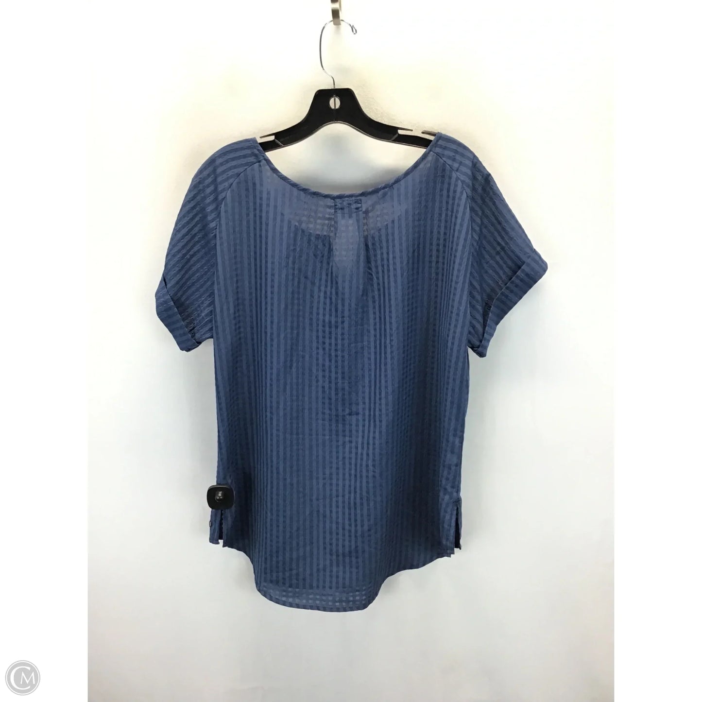 Top Short Sleeve By Eddie Bauer In Blue, Size: L