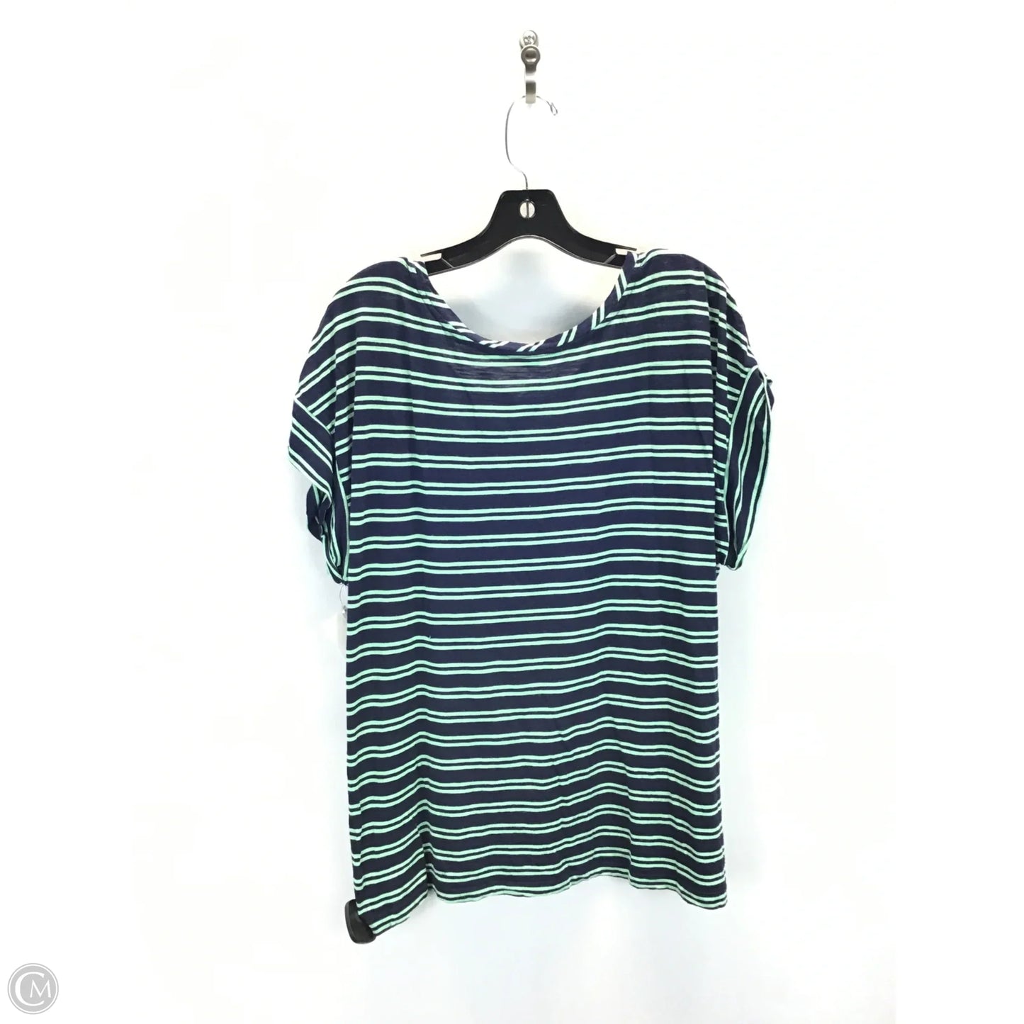 Top Short Sleeve By Gap In Striped Pattern, Size: Xl