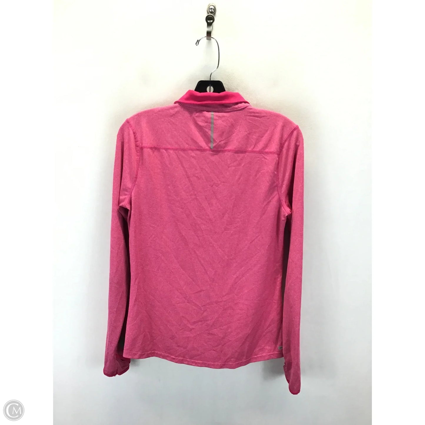Athletic Top Long Sleeve Collar By Danskin Now In Pink, Size: S