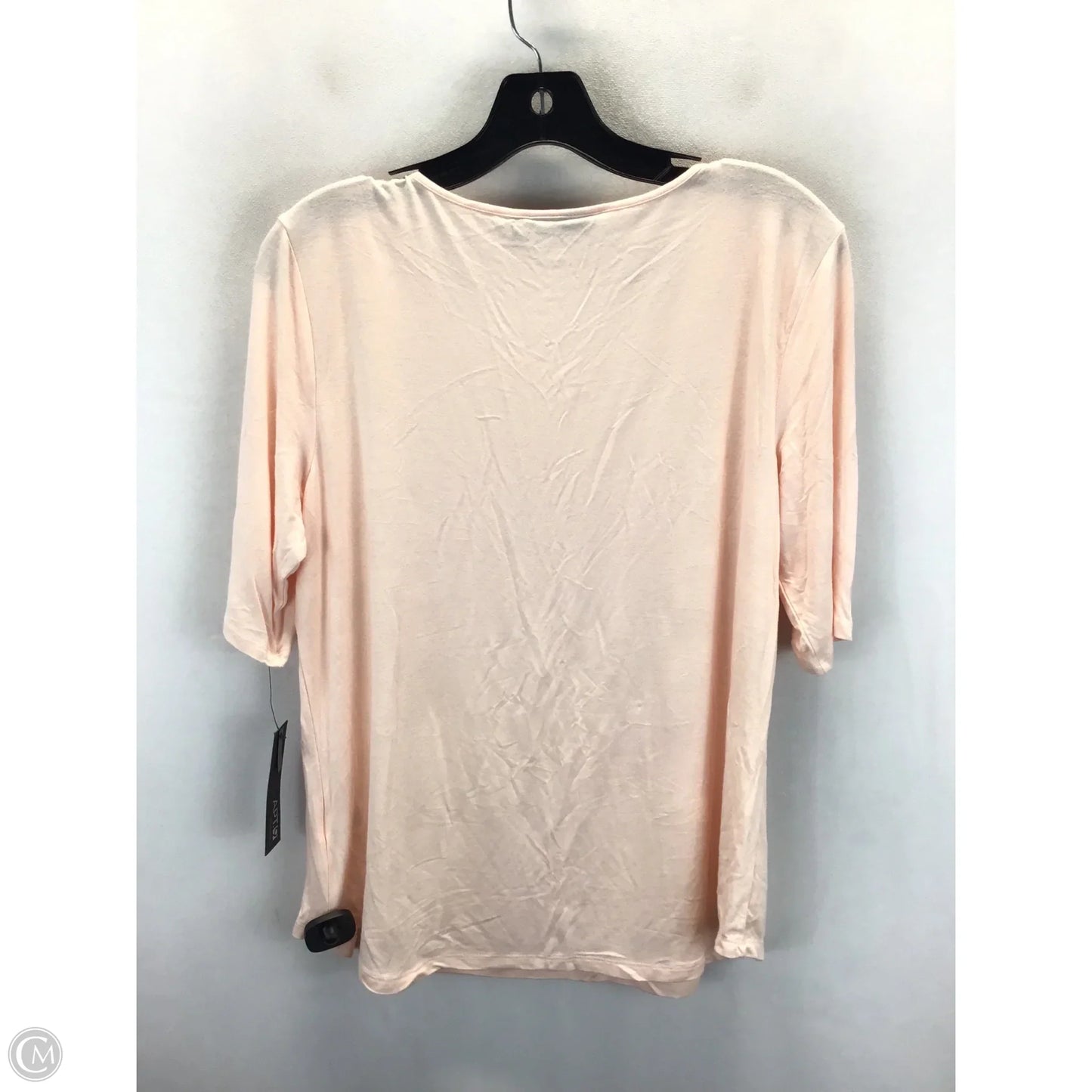 Top 3/4 Sleeve By Dkny In Peach, Size: Xl