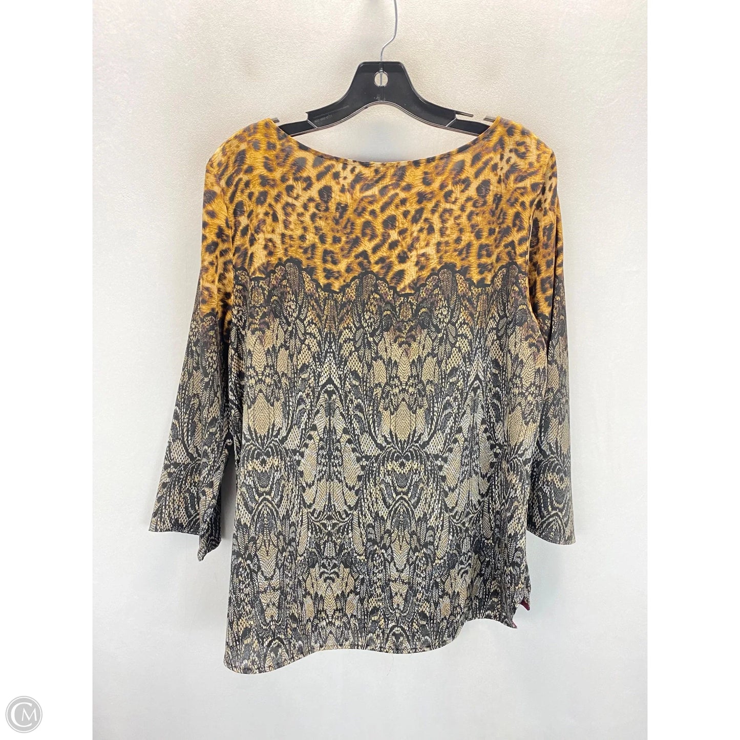 Top Long Sleeve By Ann Taylor In Animal Print, Size: L
