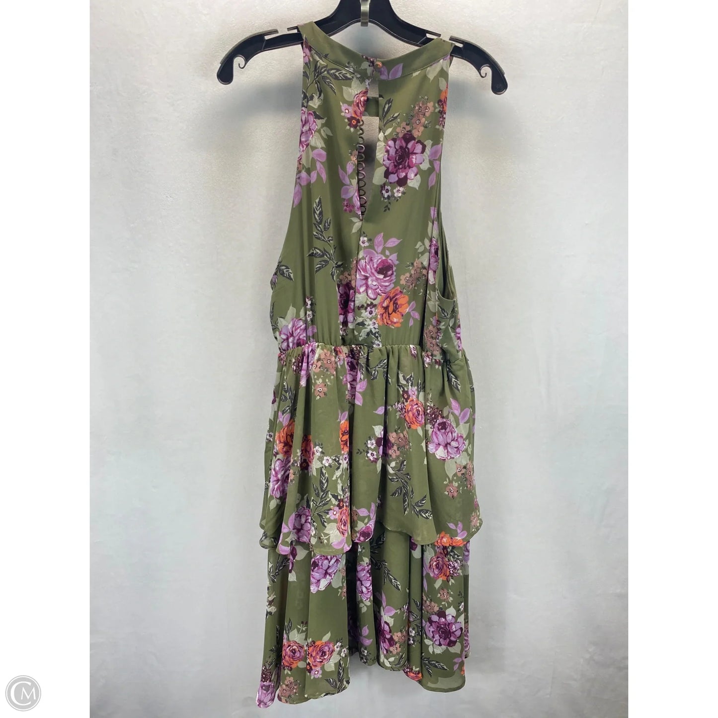 Dress Casual Midi By Torrid In Green & Purple, Size: 2x