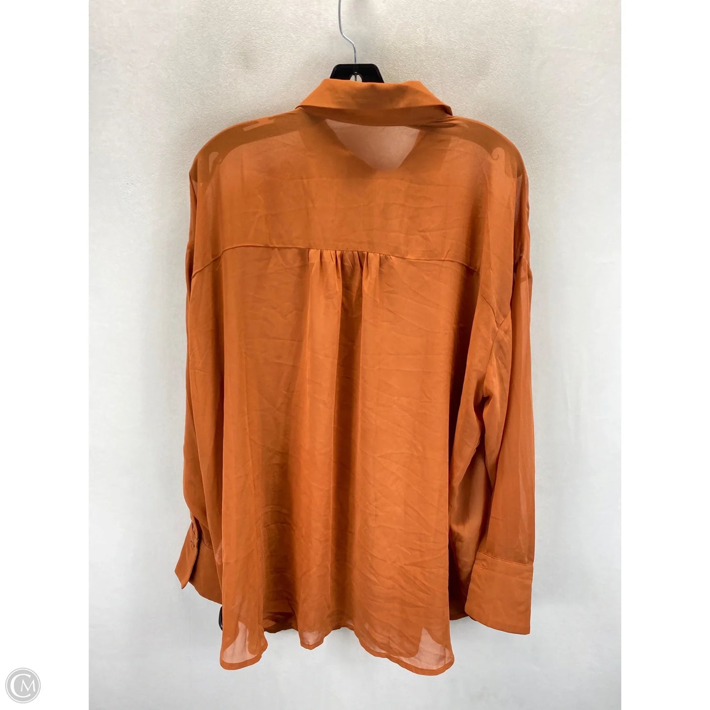 Top Long Sleeve By Fashion Nova In Orange, Size: 1x