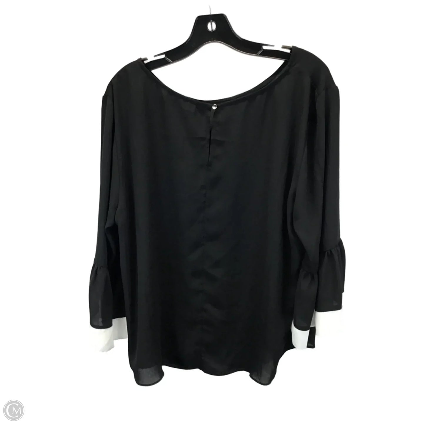 Top Long Sleeve By New York And Co In Black & White, Size: Xl