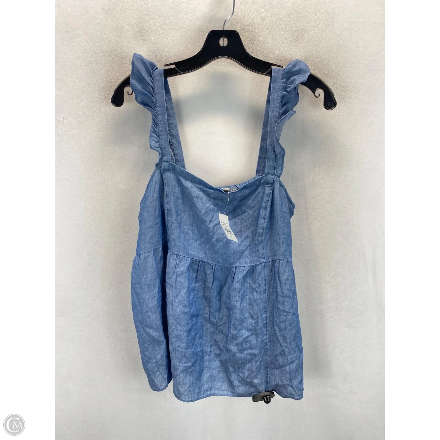 Top Sleeveless By Loft In Blue, Size: M