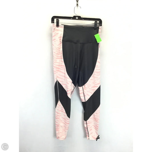 Athletic Leggings By Puma In Black & Pink, Size: M