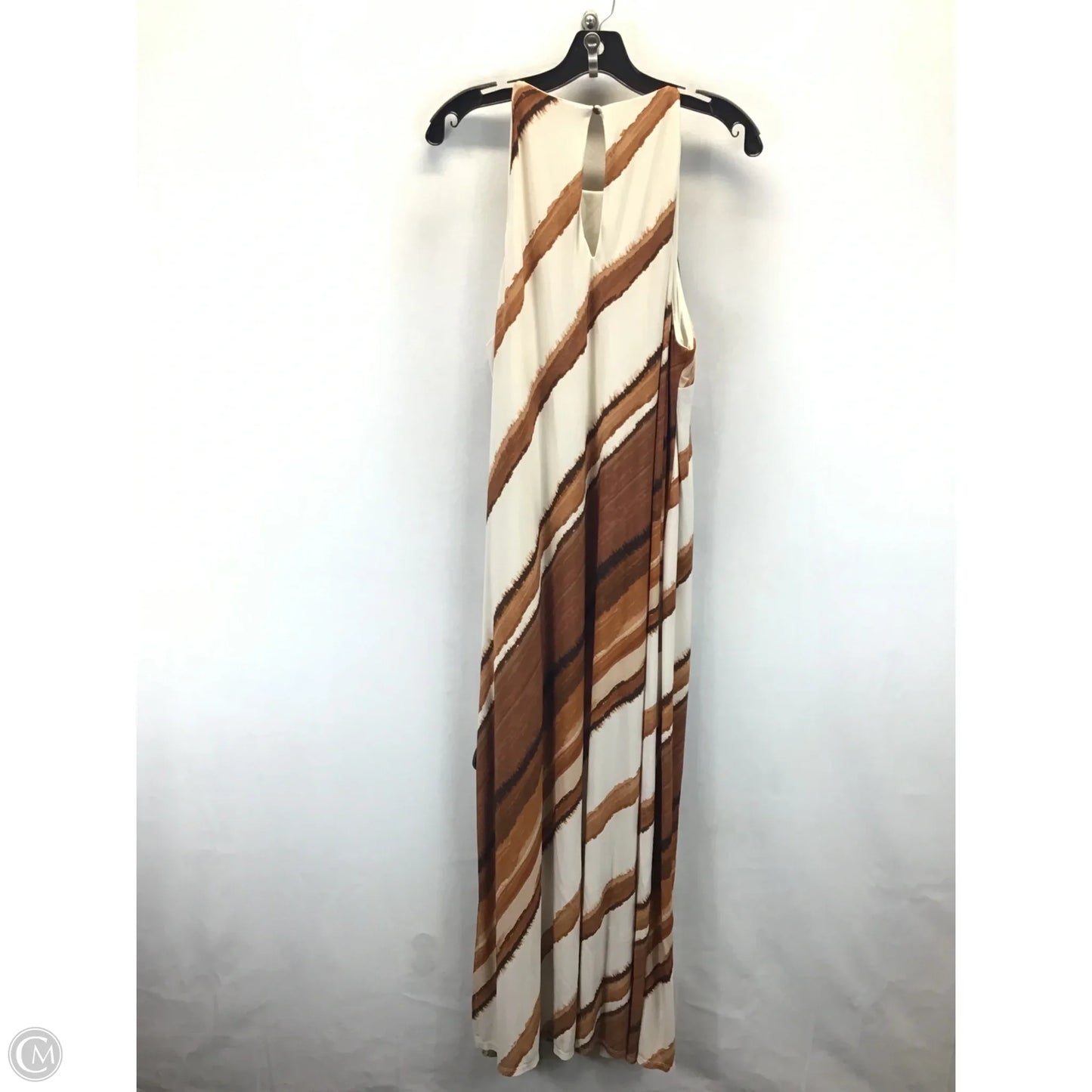 Dress Casual Maxi By Cato In Cream & Tan, Size: 1x