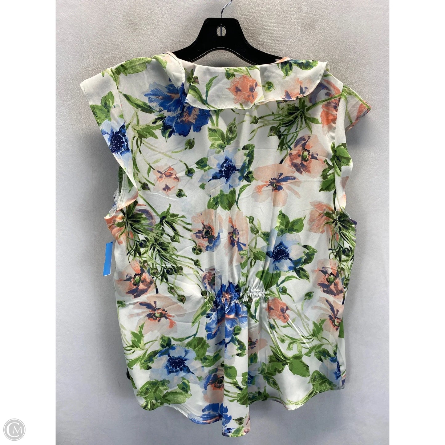 Top Sleeveless By Tahari By Arthur Levine In Floral Print, Size: L