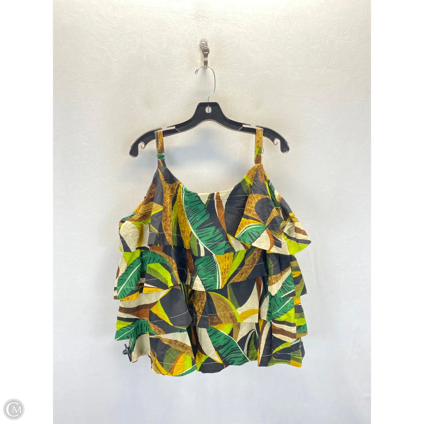 Top Sleeveless By Ashley Stewart In Tropical Print, Size: 1x