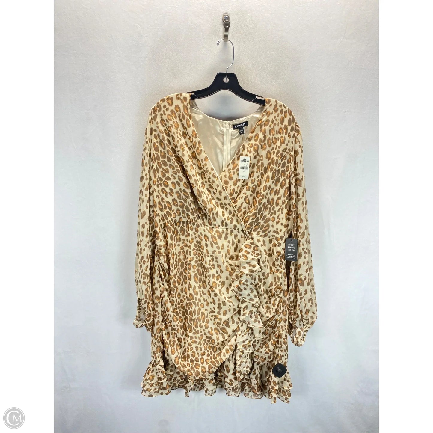 Dress Casual Midi By Express In Animal Print, Size: Xl