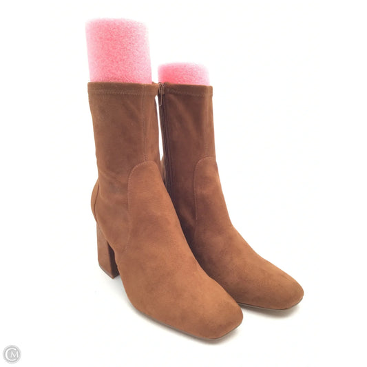 Boots Ankle Heels By Steve Madden In Brown, Size: 10