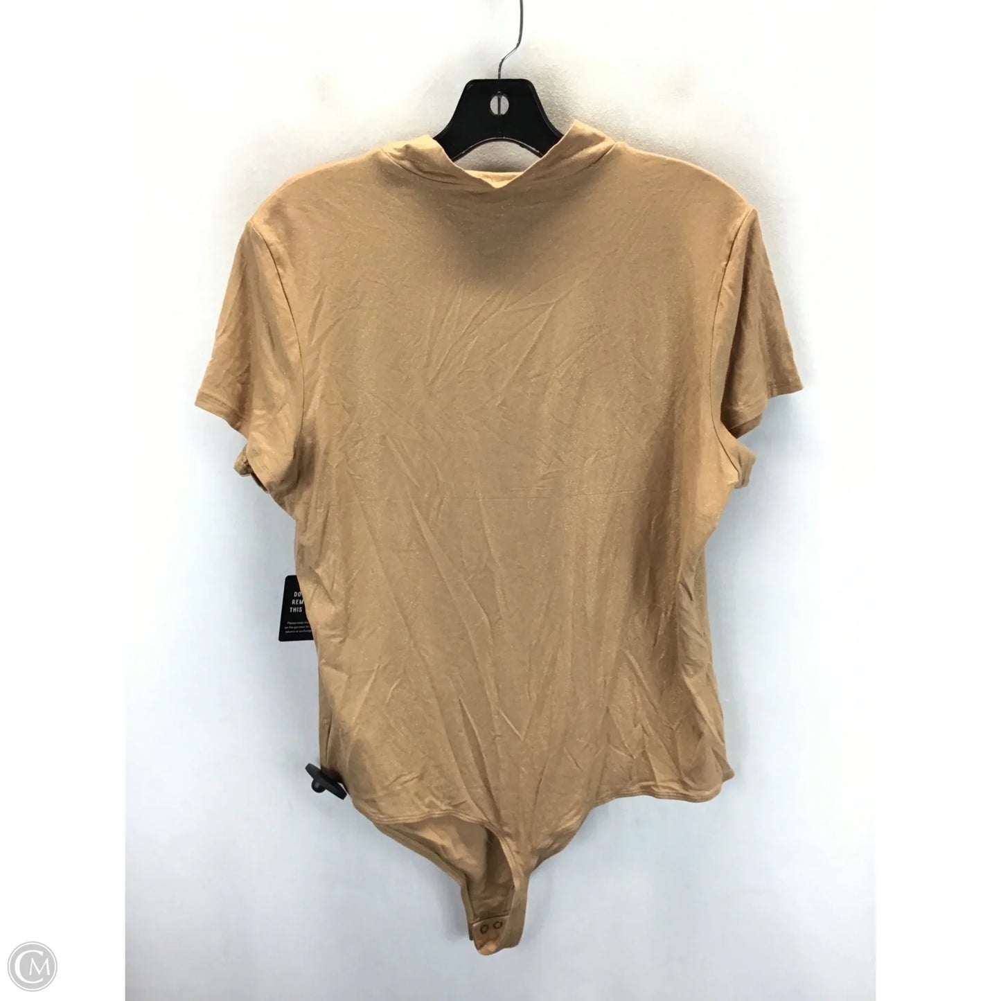 Top Short Sleeve By Express In Gold, Size: Xl