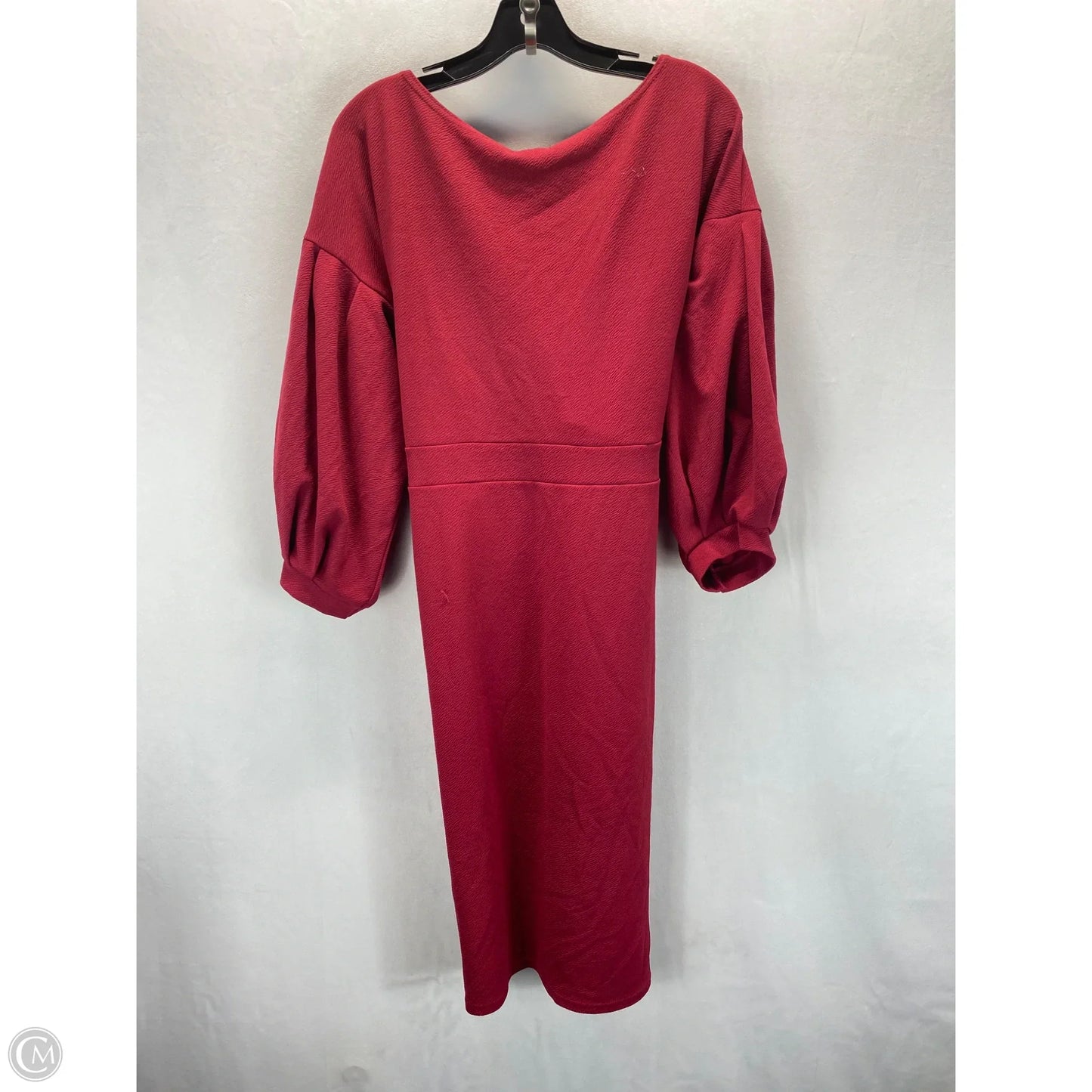 Dress Casual Midi By Boohoo Boutique In Red, Size: 16