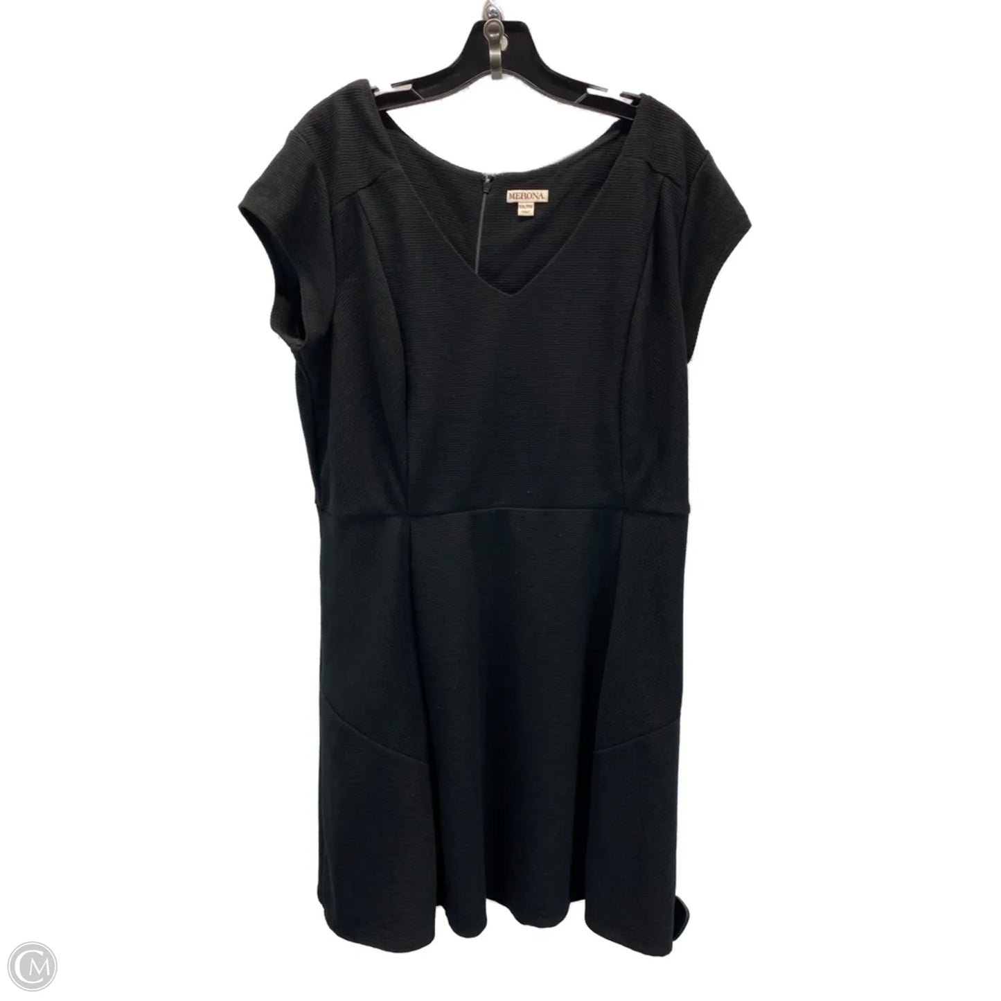 Dress Casual Midi By Merona In Black, Size: Xxl
