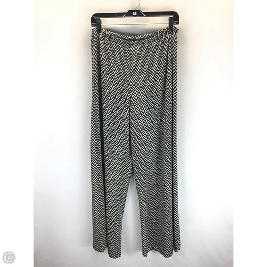 Pants Wide Leg By New Directions In Black & Cream, Size: L